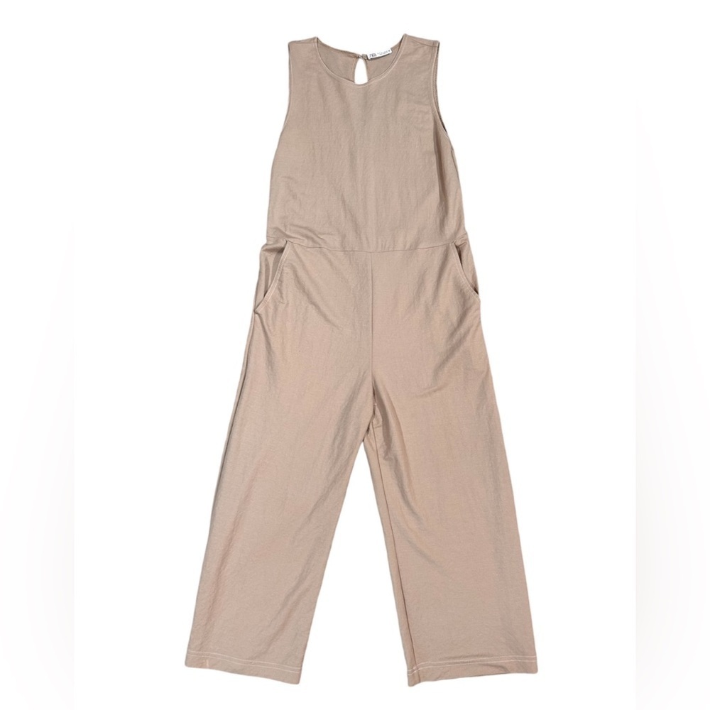 Zara Tan Tank Jumpsuit